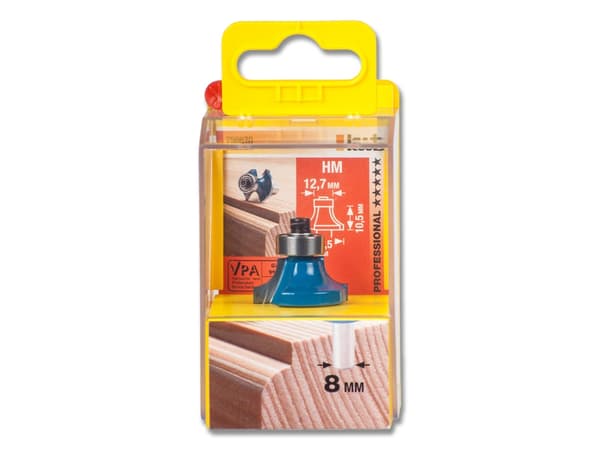 kwb 756620, Roundover-bit, 6,35 mm, 2,57 cm, 8 mm, 1 stykker