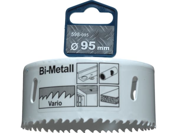kwb 598095, Single/enkelt, Drill, Aluminium, Kopper, Gipsplater, Plast, Stål, Tre, Hvit, Bimetall, Høy-Hastighets Stål (HHS), Cobalt Alloy High-Speed