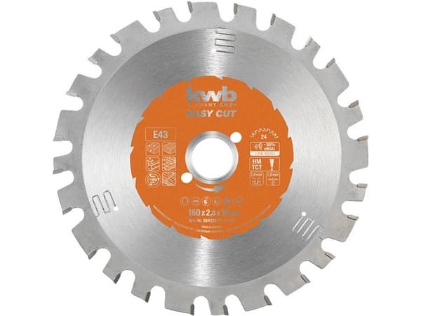 kwb 584333, Gjuten aluminium, Spånskiva, Hårt träslag, Icke-järnmetaller, Plast, Metallplåt, 16 cm, 1,6 cm, 1,8 mm, 7000 RPM, 2,8 mm