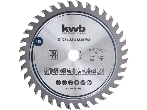 kwb 586568, Plywood, Spånskiva, Hårt träslag, 19 cm, 1,6 cm, 1,8 mm, 2,8 mm, 1 styck