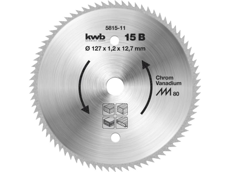 kwb 588511, Panel, Plywood, barrträ, 23 cm, 3 cm, Krom-vanadium-stål, 1,6 mm, 1,6 mm