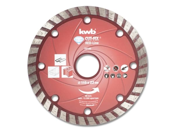kwb 797140, Klippskiva, 2,2 cm, 11,5 cm, 2,1 mm, 7 mm, Röd