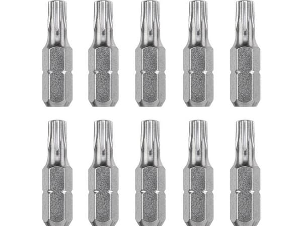 kwb 121249, 10 styck, Torx, T9, Stål, 25 mm, 25,4 / 4 mm (1 / 4")
