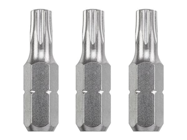 kwb 121630, 3 stykker, Stål, T 30, 25 mm, 25,4 / 4 mm (1 / 4")