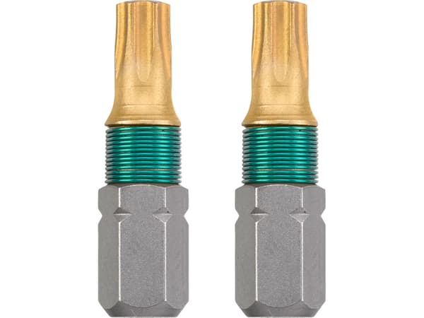 kwb 124215, 2 styck, Torx, T15, Stål, Titan, 25 mm, 25,4 / 4 mm (1 / 4")