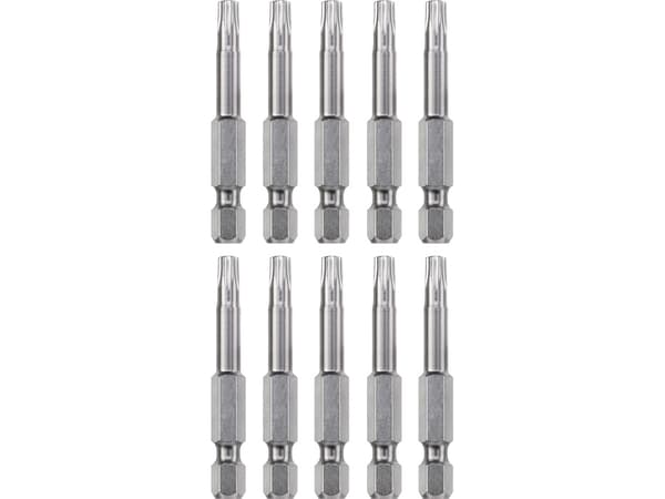 kwb 121350, 10 stykker, Torx, T15, Stål, 50 mm, 25,4 / 4 mm (1 / 4")