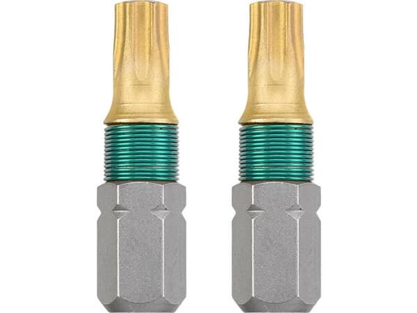 kwb 124210, 2 styck, Torx, T10, Rostfritt stål, 25 mm, 25,4 / 4 mm (1 / 4")