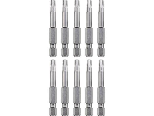 kwb 121360, 10 styck, Torx, T20, Stål, 50 mm, 25,4 / 4 mm (1 / 4")
