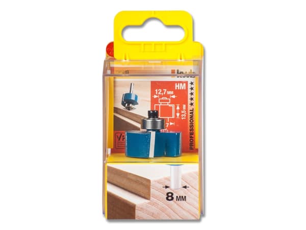 kwb 756220, Falskfräs, 3,17 cm, 8 mm, 1 styck
