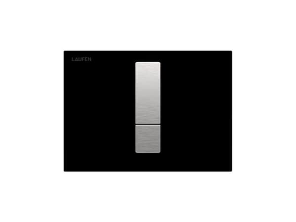 Laufen Lis tryk aw102 sort - betjeningsplade aw102 glas duoskyl