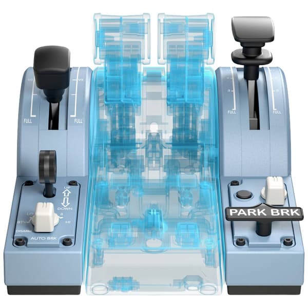 Thrustmaster TCA Quadrant Add-On Airbus Edition Flygsimulator broms-- och landningsklaffar PC Blå