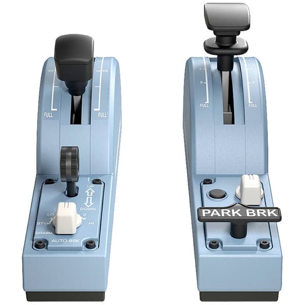 Thrustmaster TCA Quadrant Add-On Airbus Edition Flygsimulator broms-- och landningsklaffar PC Blå