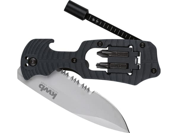 kwb 016620, Fällkniv med låsblad, EDC-kniv, Drop point, Svart, Rostfritt stål, 4 mm, 11,5 cm