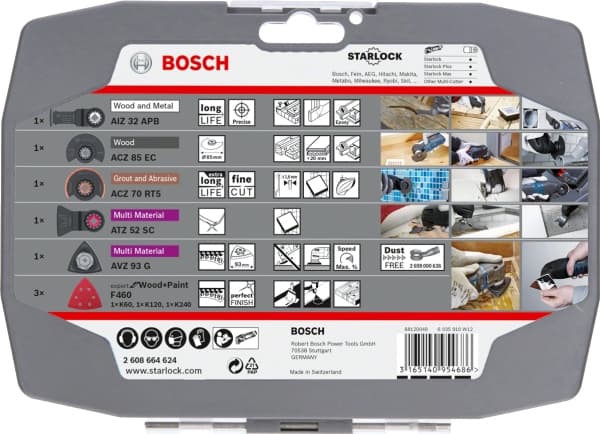 Bosch Starlock - Tillbehörssats för multiverktyg - 13 delar