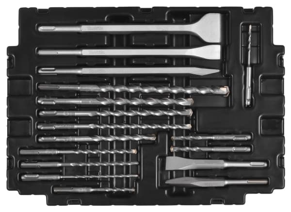 MAKITA SDS DRILL BIT SET + CHISINGS 17 PCS IN MAKPAC CASE