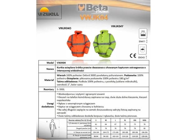 BETA HIGHLIGHT JAKKE ORANGE XXL