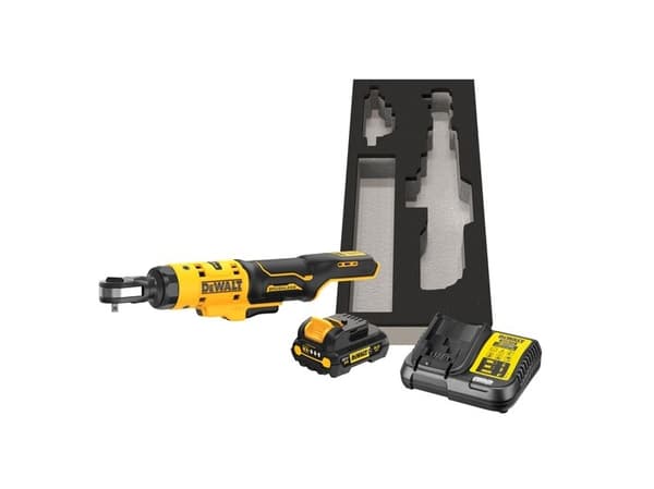 DeWALT DCF504L1G-QW, Mutterdragare, Borstlös, Svart, Gul, 1/4", 250 RPM, 54 nm