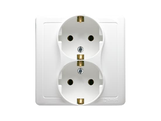 Kontakt-Simon BGSZ2/11, Vit, Plast, IP20, 250 V, 82 mm, 47 mm