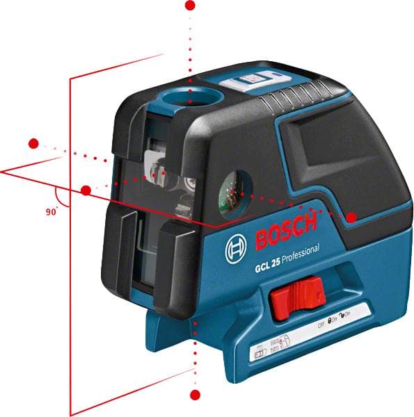 Bosch Professional Point/Line Laser GCL 25 (IP54) Sort, Blå