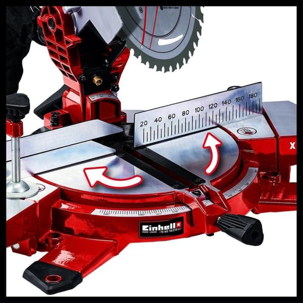 EINHELL Akku Geringssav / Geringssav TE-MS 18/210 Li Solo - Power-X-Change - 18 V - Ø210x30 mm / 40 T - Uden batteri & oplader