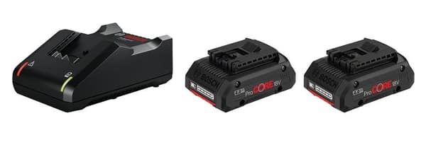 Bosch Professional 2x ProCORE18V 4.0Ah batterier + GAL 18V-40 laddare