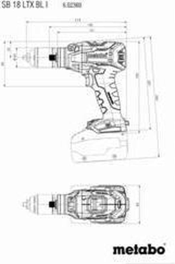 Metabo SB 18 LTX BL I 602360840 Akku borehammer/skruetrækker 18 V Li-ion uden batteri, Inkl. Kuffert