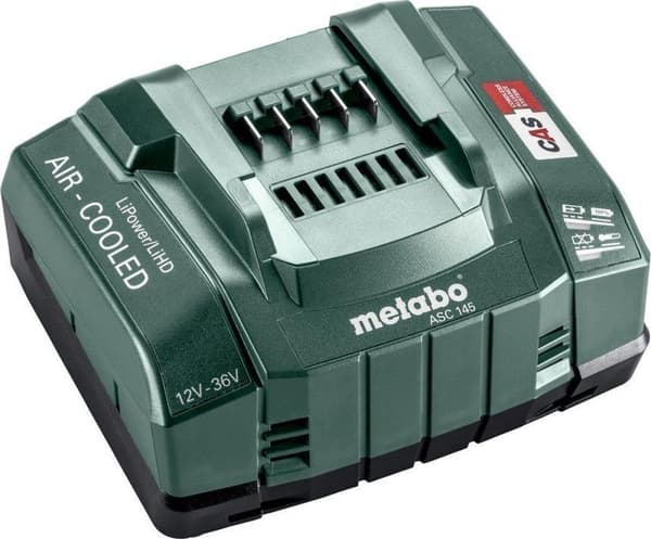 Metabo ASC 145 12/18/36V LiHD/Li-Ion akkulaturi - ilmajäähdytteinen
