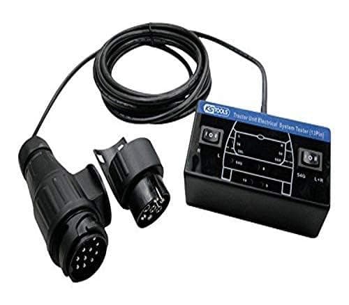 KS Tools 150.0995 12 V Trailer Tester / Tester för Trailer Socket Set 7 + 13-Pin, 2-Piece