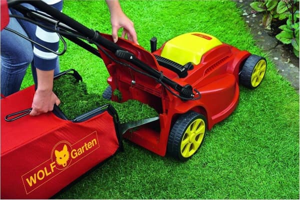 WOLF-Garten A 340 E elektrisk gräsklippare - 1400 W - 34 cm klippbredd - 30 liters uppsamlare - central höjdjustering