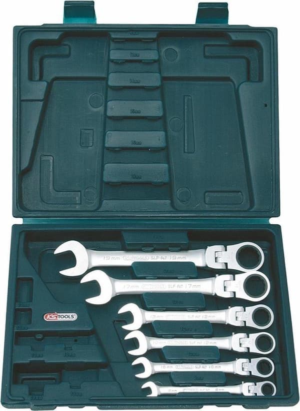 Räikkäavainsarja KS-Tools 503.4859 8-19mm 6-osainen
