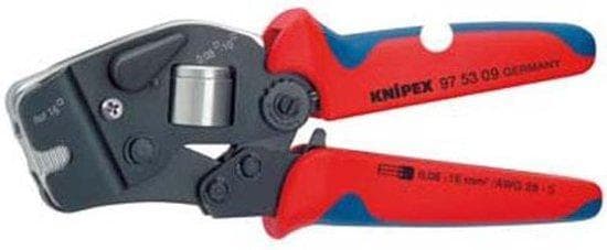 KNIPEX selvjusterende Krympetang til hylstre 97 53 09 SB Selvjusterende crimptang til hylstre med frontindgang, længde 190 mm, model 97 53 09: crimpni
