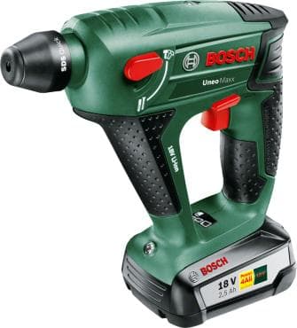 Bosch Uneo Maxx Akku borehammer - Med 1x 18 V batteri og oplader - Med etui