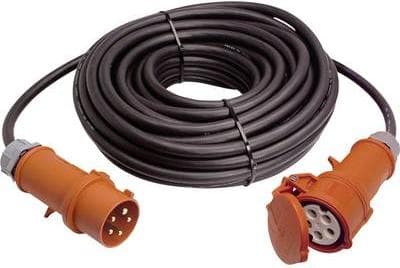 as - Schwabe CEE forlænger med faseomformer, 5 m H07RN-F 5G6, 400 V/32 A/5 pin, 1 stk, sort, 61336