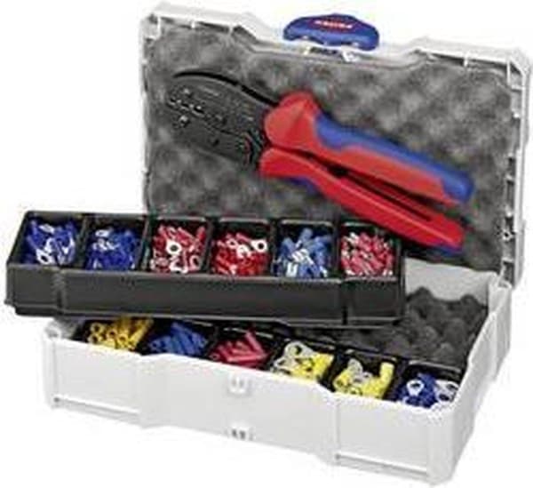 Knipex 97 90 21 Crimpværktøj Isolerede kabelsko, Isolerede stikforbindelser, Isolerede stødstik 0,5 til 6 mm² Inkl. krympeområde med kuffert
