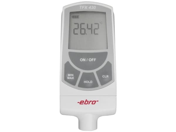 ebro TFX 430 Lämpötilan mittauslaite -100 - +400 °C, jossa on jäykkä anturi