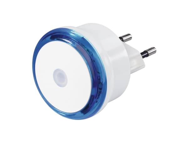 Hama Basic, Plug-in nattlampa, Blå, Vit, Blå, Universal, IP20, LED