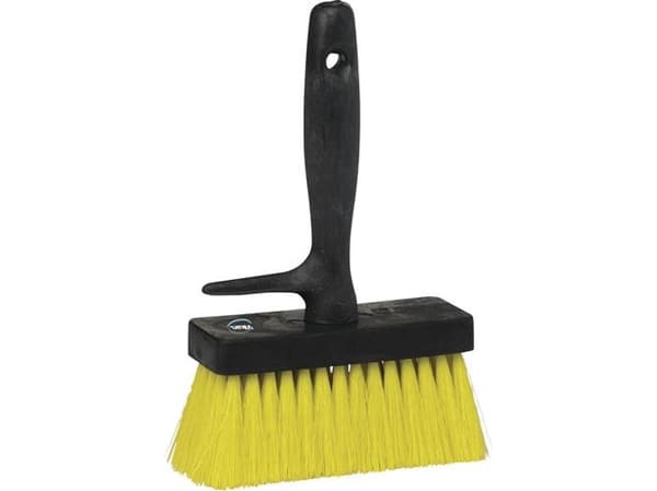 Borste Lime 159 mm plast med gula hår, 5 st/krt