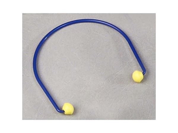 Ear plugs, With hanger, afledende skum blue/yellow, pakke a 10 stk