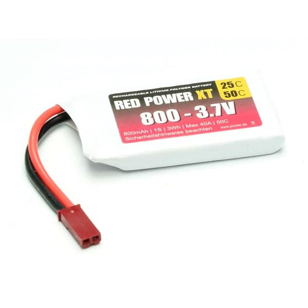 Red Power RC Batteripack (LiPo) 3.7 V 800 mAh 25 C Softcase JST, BEC
