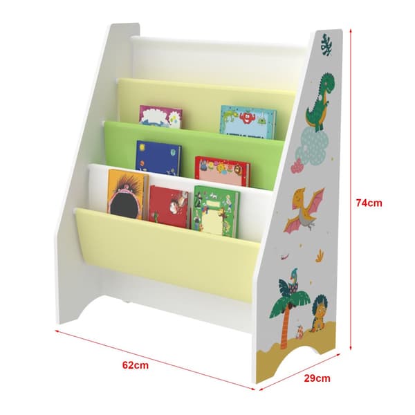 Bokhylla Fisterra 74x62x29 cm dinosaurie [en.casa]