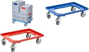 allit transportrulle ProfiPlus EuroRoll OB 600, blå stel af robust plast, 2 hjul og - 1 stk (456858)
