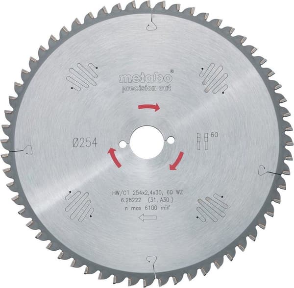 Metabo pyörösahan terä HW/CT 315x30mm 84 hammasta WZ