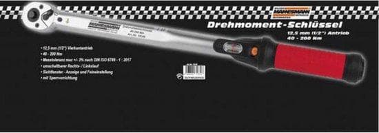 Brüder Mannesmann M18146 momentnøgle med vendbar skralde 1/2 (12,5 mm) 40 - 200 Nm (M18146)