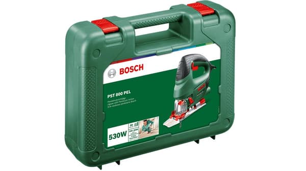 Bosch PST 800 PEL -pistosaha - 530 wattia - Muovikotelolla ja 1 pistosahanterällä puulle