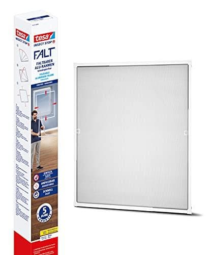 tesa Insect Stop FALT foldbar aluminiumsramme - ramme i hvid - 80 cm x 80 cm til 140 cm x 140 cm