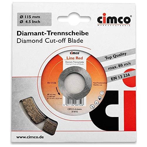 Cimco 20 8756 Diameter 140mm Skære-/slibeskive Diamantskæreskive 4021104087564