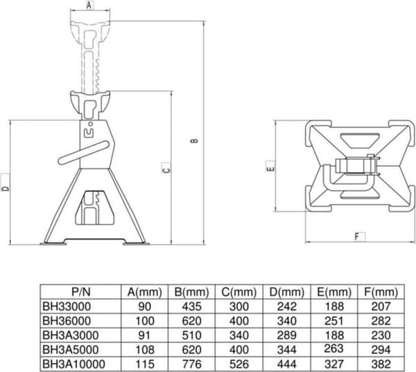 Bahco BH33000 Jack standard - 3000KG