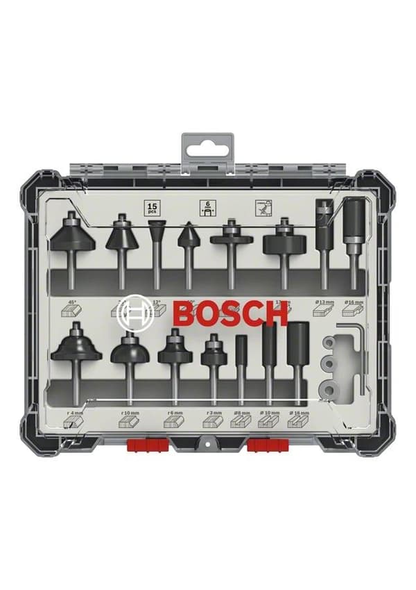 Bosch - fräshuvud - för trä, barrträ, lövträ - 15 stycken - cylindrisk
