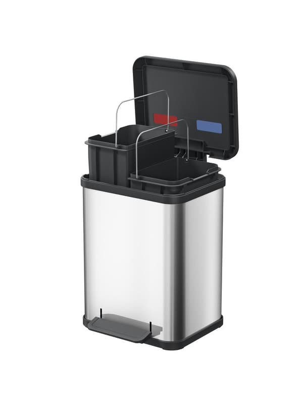 Hailo Öko Duo Plus Roskakori - 2 x 9 l - Hopea