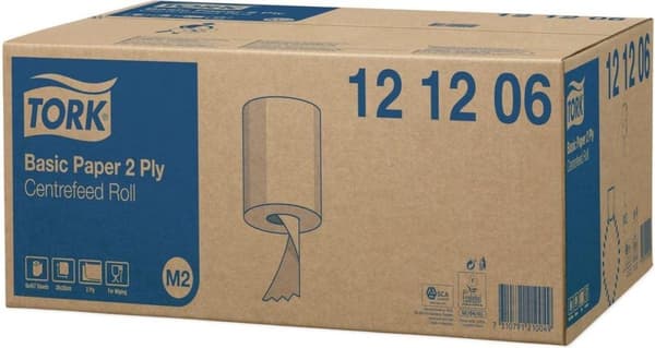 Renserulle Tork M2 121206 2-lags - 20cm x 160m - 6 ruller